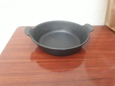 Ancien PLAT LE CREUSET 18 NOIR FONTE EMAILLÉE Vintage Marmite Cocotte  Casserole - Photo 1/4