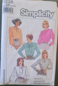 Vintage 1987 Simplicity Sewing Pattern #8236 Size 10-16 - Picture 1 of 1