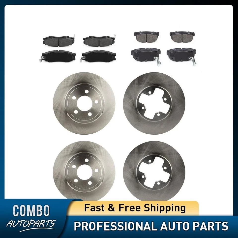 Rotores de freno delanteros traseros pastillas de freno de cerámica para Nissan 300ZX 1984 1985 3,0 L Foto 1 de 4