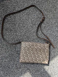 DKNY Brown Monogram Cross Body Bag - Picture 1 of 7