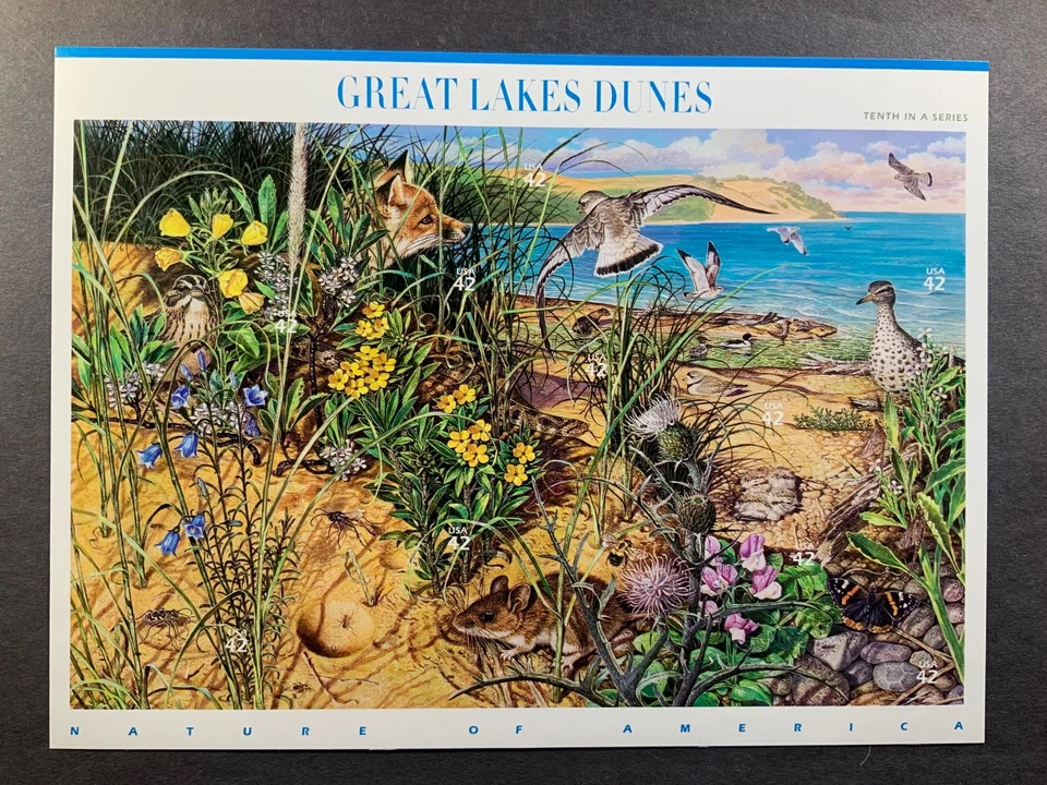 Scott #4352 Great Lakes Dunes (Nature Series) Sheet of 10 Stamps - MNH - Image 1 of 1