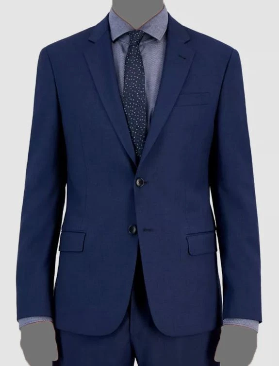 Armani Exchange Men's Blue Slim-Fit Wool Blend Suit Jacket Size 42S - Image 1 of 1