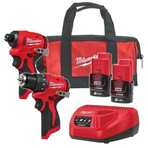 Milwaukee M12 BLPP2D-202B Kit de herramientas eléctricas sin escobillas de 2 piezas 12 V, 2x baterías de 2,0 Ah - Imagen 1 de 10