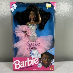 Vtg. 1991 Sparkle Eyes African American Barbie Doll Mattel #5950 - NRFB! - Picture 1 of 12