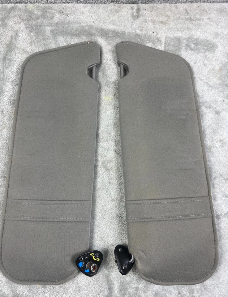 1989-2006 Ford Ranger Sun Visors Sun Shade LIGHT GRAY Sunvisor PAIR CLOTH OEM - Image 1 of 4