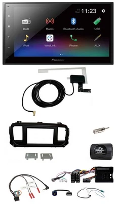 Pioneer DAB Lenkrad Bluetooth 2DIN USB Autoradio für Citroen Jumpy Erstausst. DI - Bild 1 von 4