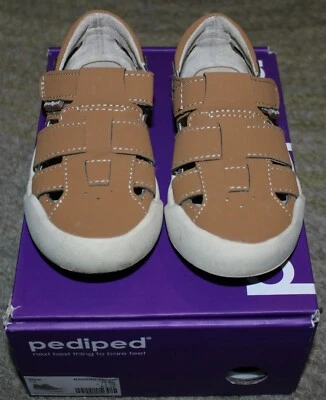 Zapatos Sandalia Pediped TODDLERS Niños Marca Tostada - Talla 8.5 - Usados en Excelente Condición Foto 1 de 4