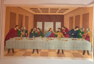 Imagen de fieltro de la última cena, Hobbytex, Sydney Australia, arte vintage, presombreado - Imagen 1 de 7