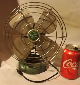 ART DECO BULLET STYLE WIZARD HUSKY ALUMINUM BLADE ELECTRIC TABLE DESK WINDOW FAN - Picture 1 of 12