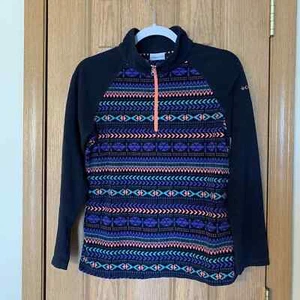 Columbia Mädchen XL aztekischer Druck Vliespullover - Bild 1 von 4