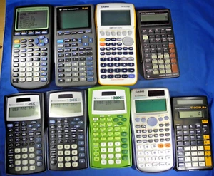 (x9 LOT) Texas Instruments TI-84 Plus, TI-82, TI-30XII Casio Graphics Calculator - Picture 1 of 15