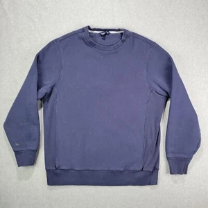 Vintage 90s Sport Tek Blank Blue Sweatshirt Mens M Reverse Weave Ribbed Grunge - Picture 1 of 10