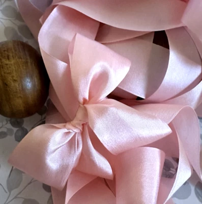 3 Yardas Cinta de Seda REAL 1.25" ROSA BEBÉ/Auténtico 100% SEDA ¡VIDEO AHORA! Foto 1 de 4