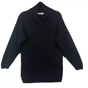 Vintage Womens Lambswool Angora Rabbit Hair Turtleneck Tunic Size S Oversized - Picture 1 of 11