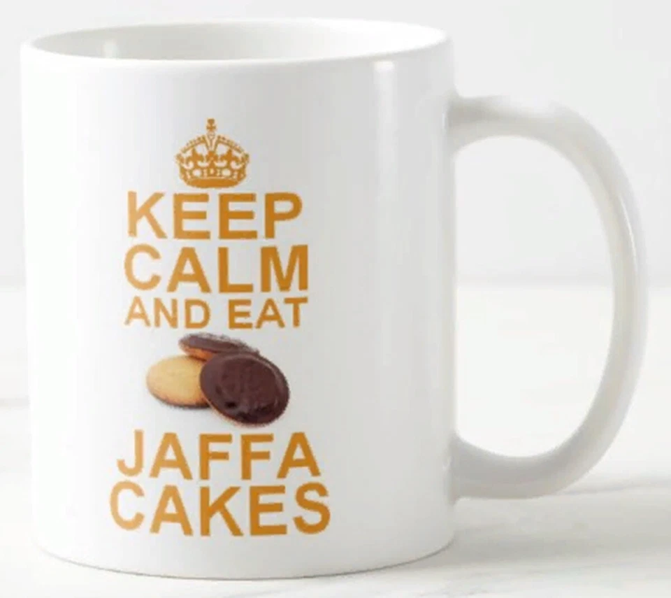 CPS DEZIGNZ KEEP CALM AND EAT JAFFA CAKES ~ MUG chocolate orange biscuit biscuits cake mugs