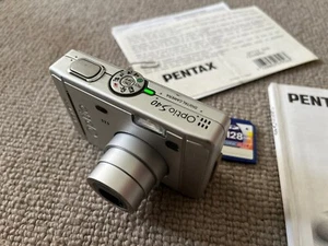 Pentax Optio S40 4MP Digital Compact Camera Silver Y2K Vintage + Memory Card - Picture 1 of 3