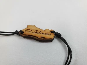 Bracciale El Salvador pelle e legno fatto a mano artigianale Pulsera Hecho A mano - Foto 1 di 9
