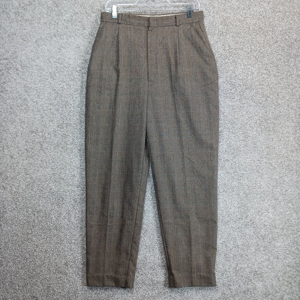 Pantalones de Colección Lord Isaacs Para Mujer Talla 30 Marrón Forrado a Cuadros Lana Carrera Pantalones Foto 1 de 4