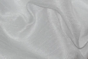 Satin Shantung Solid Fabric WHITE / 60" Wide / Sold by the yard shiny smooth  - Picture 1 of 1