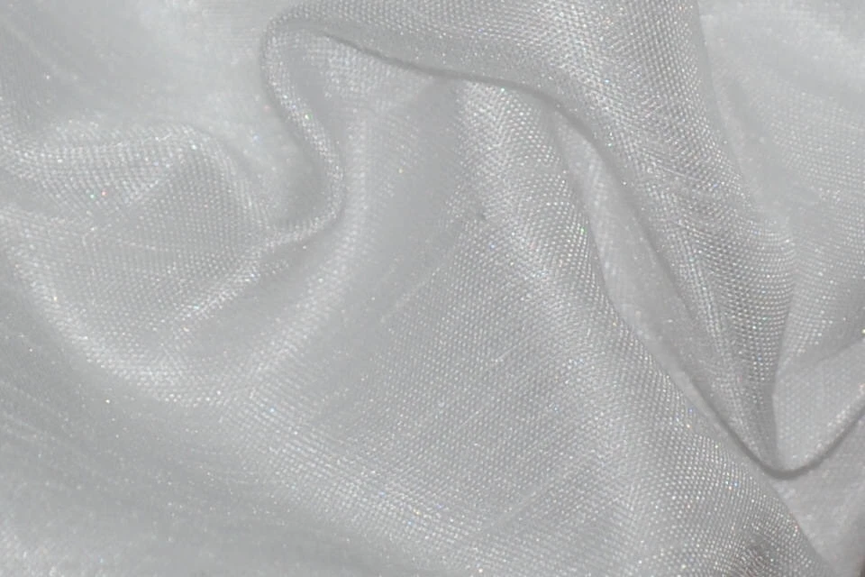 Tela lisa satinada Shantung BLANCA / 60" de ancho / Se vende por yarda brillante lisa  Foto 1 de 1