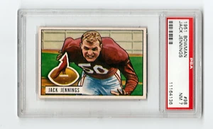 1951 BOWMAN FOOTBALL CARD #98 JACK JENNING RC PSA 7 NQ NFL CHICAGO CARDINALS - Foto 1 di 5