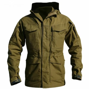 Chaqueta Para Hombres Bear Grylls Ejército Con Capucha M65 Abrigo de Campo Impermeable Senderismo Cortavientos - Imagen 1 de 29