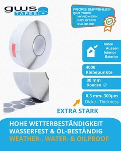 Premium Gewebeklebepunkte 30mm - Robuste & Haftstarke Ronden - Bild 1 von 7