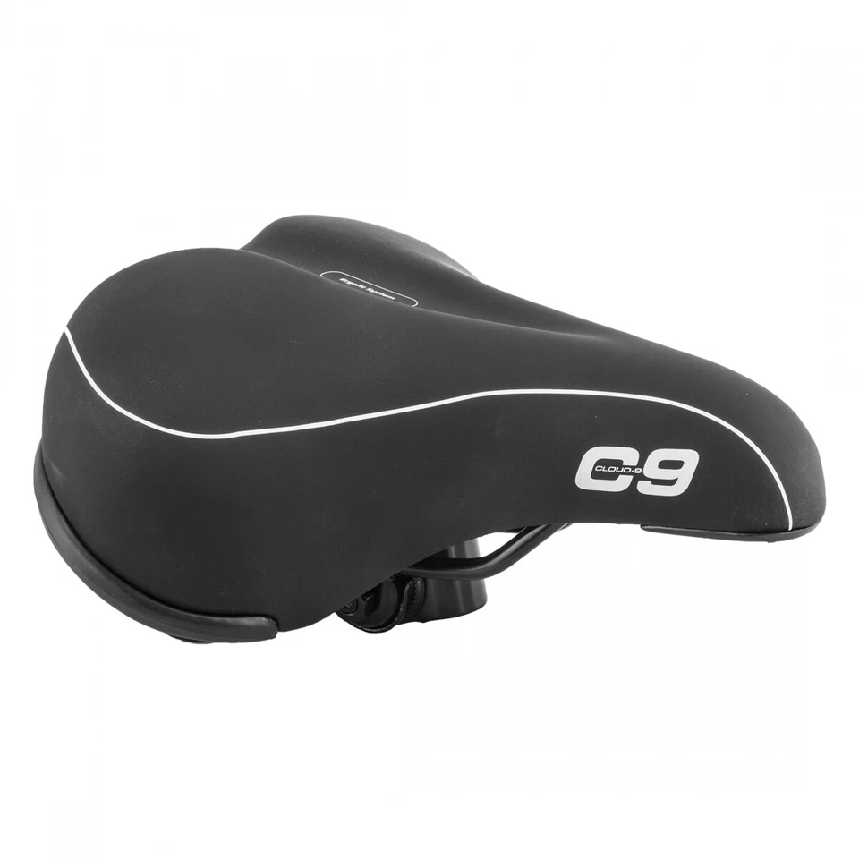 CLOUD 9 BICYCLE BIKE SEAT SADDLE C9 COMFORT LADIES SOFT TOUCH VINYL WR BK - Image 1 of 1