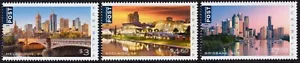 2018 Australia Beautiful Cities Set Of 3 Mint Never Hinged, Clean & Fresh - Bild 1 von 1