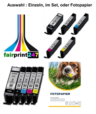 Original Canon PGI-570 CLI-571 PGBK BK C M Y einzeln,im Set, oder Fotopapier - Bild 1 von 4