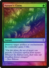 Nature's Claim FOIL Worldwake NM Green Common MAGIC GATHERING CARD ABUGames
