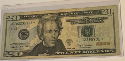 US Fancy Star Error Note Serial Twenty Dollar Replacement Duplicate Ink Fed $20 - Image 1 of 2