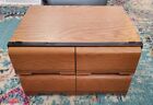 Video VHS Vintage Tape Organizer Storage Drawers Boxes Wood Grain Hold 36 Tapes