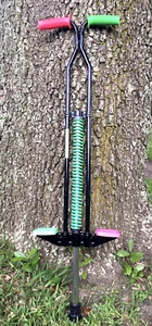 Pogo Stick Vintage S.B.I Enterprises Neon Pink Green 41" 80-180 Lbs Ages 8 & Up - Picture 1 of 8