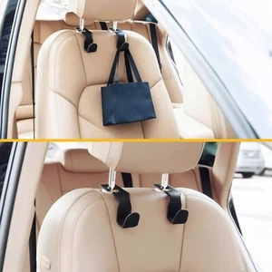 Ganchos de cuero para cartas, paquete de 2, para reposacabezas de coche - Imagen 1 de 5