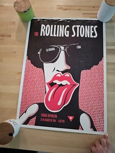 ROLLING STONES Cuban ART DESIGN CUBA CONCERT SILKSCREEN POSTER HAVANA - Picture 1 of 6