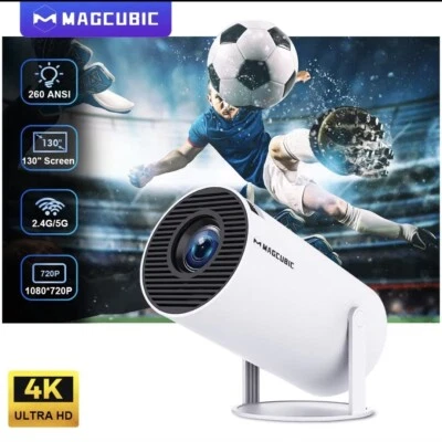 HY300 Pro Projector 4K UHD Android WiFi Bluetooth Android Beamer Hochauflösend - Bild 1 von 4