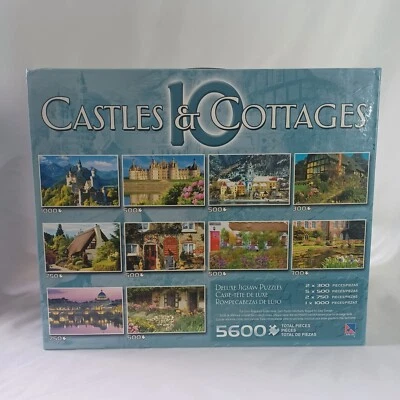 Sure-Lox Castles & Cottages 10 Deluxe Jigsaw Puzzles 5600 Pieces - Image 1 of 4