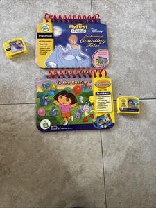 Leap Frog My First LeapPad Lot of 2 Books & Cartridges Princess And Dora - Picture 1 of 8