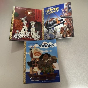 3 PIN Set 101 DALMATINER, Oliver & Company & Moana LITTLE GOLDEN BOOK 3" JUMBO - Bild 1 von 2
