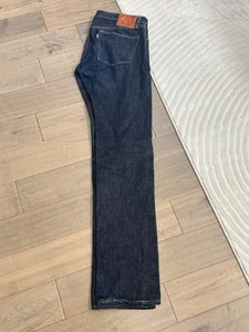 Momotaro Raw Denim Dark Blue Jeans Made In Japan | SZ w34 | Used - Picture 1 of 8