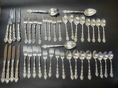 43 Piece Oneida Community "Beethoven" Silver-plate Flatware Set Vintage - Image 1 of 4