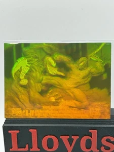 1993 Marvel Universe Series 4 SPIDER-MAN VS VENOM H-IV 3D Rare Hologram HOLO - Picture 1 of 3