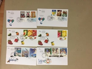 Sechs nach 200 Israel fdc mit mehreren Tab Marken - Bild 1 von 1