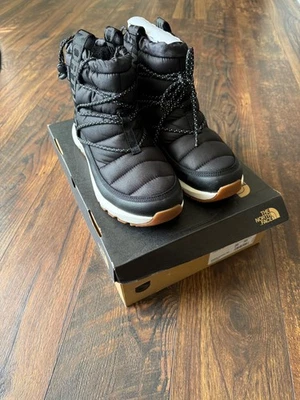 NEW THE NORTH FACE Thermoball Lace-Up Waterproof TNF Black Winter Boots Sz 9 - Image 1 of 4