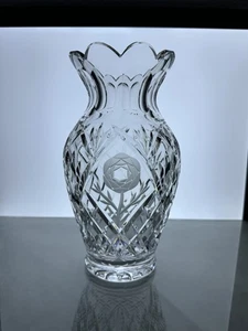 *RARO* Florero Waterford Jim O’Leary - Rosa Cristal, 9” - Imagen 1 de 7