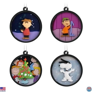 Hallmark Peanuts Mini Weihnachtsschmuck - bruchsicher 4er Set zum Anfeuern! - Bild 1 von 7
