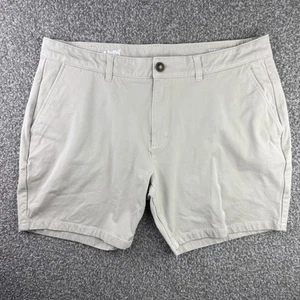 Mugsy Teddys Shorts Mens 38 Khaki Tan 7 Inch Stretch Casual Chino Lightweight - Picture 1 of 18