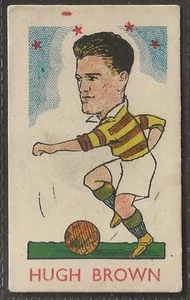 KIDDYS FAVOURITES-FOOTBALL STARS 1950 (RED STARS)-#075- PARTICK - BROWN - Picture 1 of 2