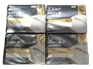 8 Bars Dove Men Care Body & Face Bar Soap Oil Control NEW NEVER OPENED FREE SHIP - Picture 1 of 2
